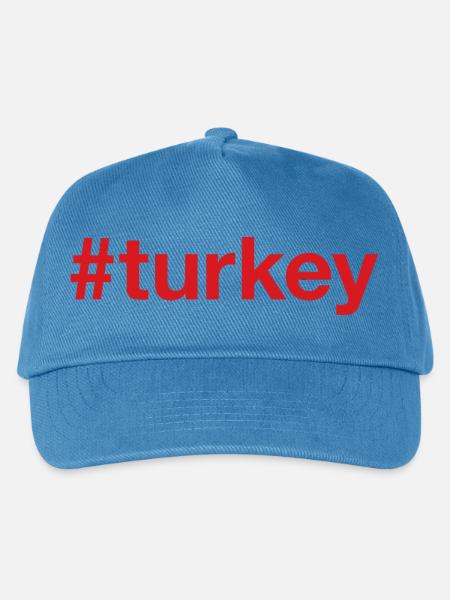 TURKEY Red - Kinder Basecap - Pfauenblau