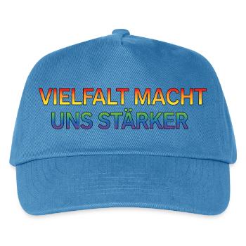 La diversité nous rend plus forts - Casquette de baseball Enfant - bleu paon - Devant