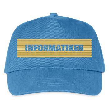 Geschenk für Informatiker - Kinder Basecap - Pfauenblau - Vorne
