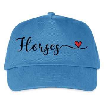Pferde mit Herz - Kinder Basecap - Pfauenblau - Vorne