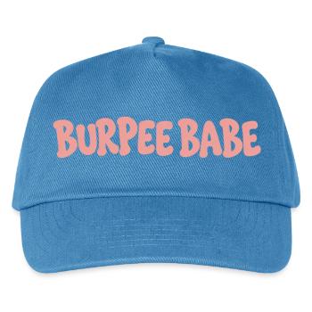 Burpee Babe Blasen-Buchstabenkunst - Kinder Basecap - Pfauenblau - Vorne
