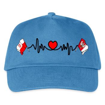 Cardio heart Flag Poland, Greater Poland - Kids’ Baseball Cap - peacock-blue - Front