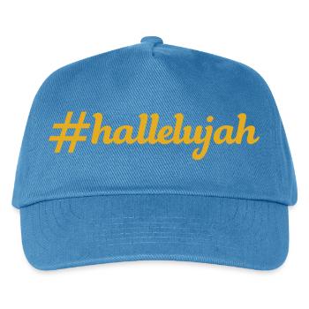 NEU – Halleluja ist das höchste Lob! - Kinder Basecap - Pfauenblau - Vorne