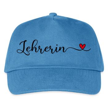 Lehrerin - Kinder Basecap - Pfauenblau - Vorne