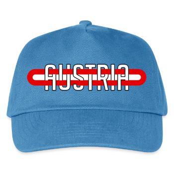 Austria Österreich Minimalistisch Heimat - Kinder Basecap - Pfauenblau - Vorne