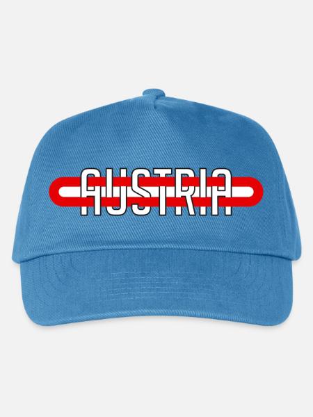 Austria Österreich Minimalistisch Heimat - Kinder Basecap - Pfauenblau