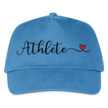 Athlete Heart Design - Kids’ Baseball Cap - peacock-blue - Front