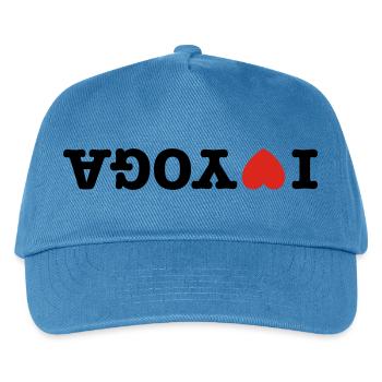 I love yoga - Kinder Basecap - Pfauenblau - Vorne