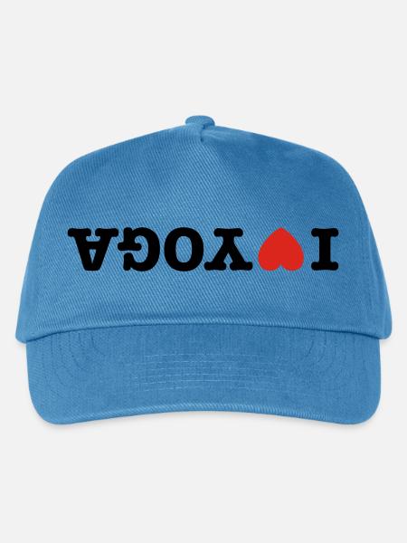 I love yoga - Kinder Basecap - Pfauenblau