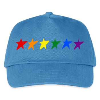 STERNE MIT LGTB-FARBEN - Kinder Basecap - Pfauenblau - Vorne