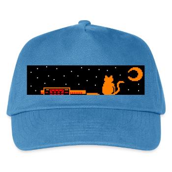 Chat de gare au Japon - Casquette de baseball Enfant - bleu paon - Devant