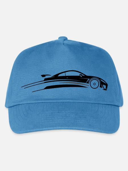 Auto Tuning Sportwagen Symbol - Kinder Basecap - Pfauenblau