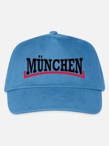 München Schrift zweifarbig - Kinder Basecap - Pfauenblau