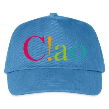 Farbiges Ausrufezeichen Logo - Kinder Basecap - Pfauenblau - Vorne
