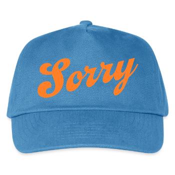 Sorry – Minimalist statement - Kids’ Baseball Cap - peacock-blue - Front