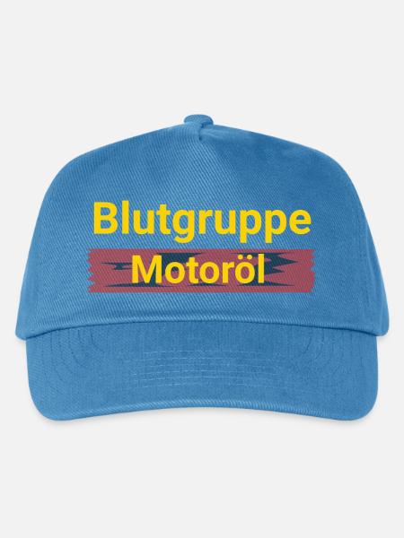 Blutgruppe Motoröl  - Kinder Basecap - Pfauenblau