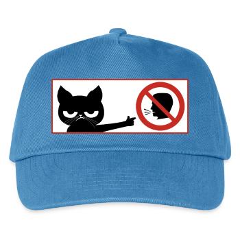 katze, hals Maul - Kinder Basecap - Pfauenblau - Vorne