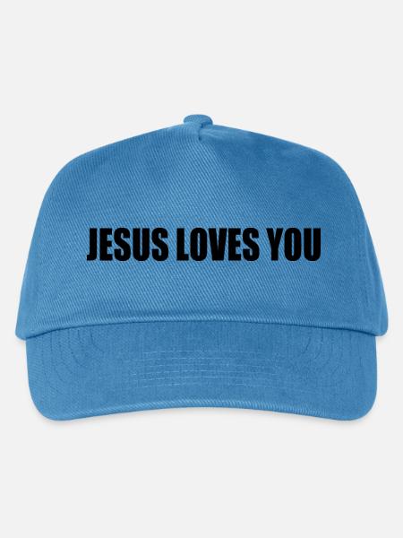 Jesus loves you - Kinder Basecap - Pfauenblau