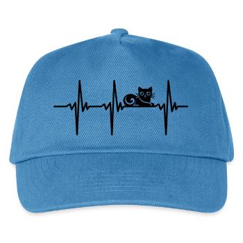 Heartbeat for elegant cats - Kids’ Baseball Cap - peacock-blue - Front