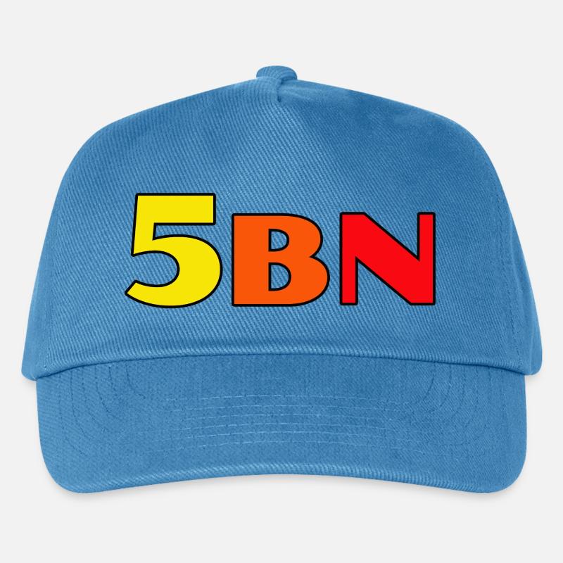 5BN Farbexplosion Blockbuchstaben - Kinder Basecap - Pfauenblau