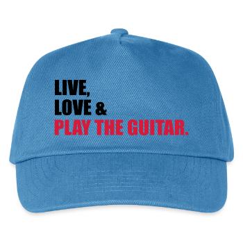 guitar - Kids’ Baseball Cap - peacock-blue - Front