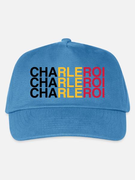 CHARLEROI Belgium Belgien Flagge - Kinder Basecap - Pfauenblau