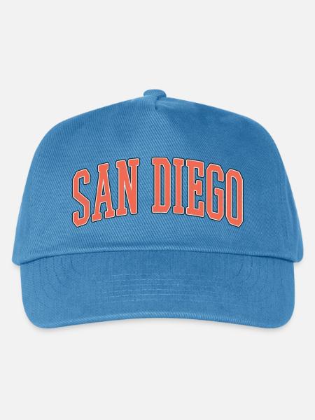 San Diego Blockschrift Design - Kinder Basecap - Pfauenblau