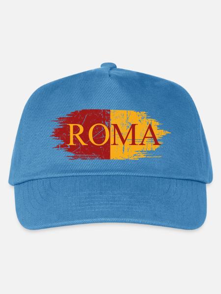 Roma Rom Römer Fußball - Kinder Basecap - Pfauenblau