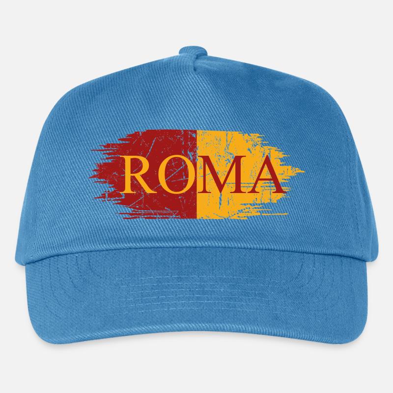 Roma Rom Römer Fußball - Kinder Basecap - Pfauenblau