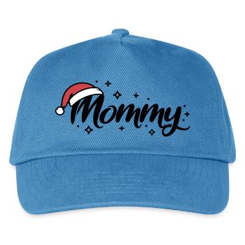 Weihnachtsmütze Mommy Mama - Kinder Basecap - Pfauenblau - Vorne