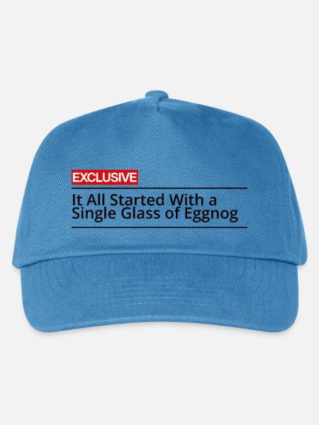 Alles begann mit einem einzigen Glas Eierlikör T-Shir - Kinder Basecap - Pfauenblau