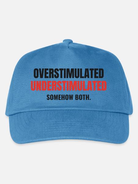 Overstimulated Understimulated Neurodivergent - Kinder Basecap - Pfauenblau