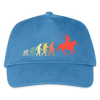 Cowboy Evolution Western Stil Wilder Westen Rodeo - Kinder Basecap - Pfauenblau - Vorne