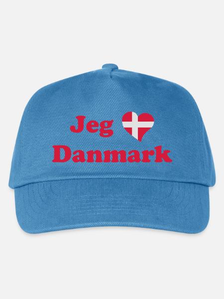 Jeg elsker Danmark - Ich liebe Dänemark - Kinder Basecap - Pfauenblau