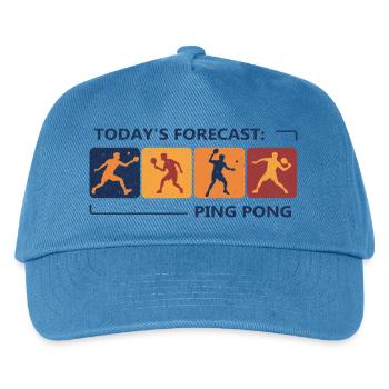 Tischtennis Vorhersage Für Heute Ping-Pong - Kinder Basecap - Pfauenblau - Vorne