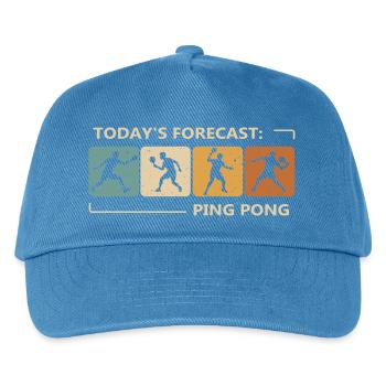 Tischtennis Vorhersage Für Heute Ist Ping-Pong - Kinder Basecap - Pfauenblau - Vorne