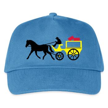 postkutsche post transport - Kinder Basecap - Pfauenblau - Vorne