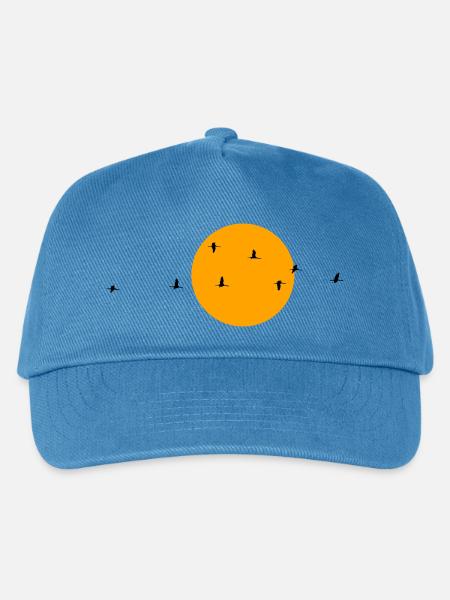 Wildgänse Kraniche Frühling - Kinder Basecap - Pfauenblau
