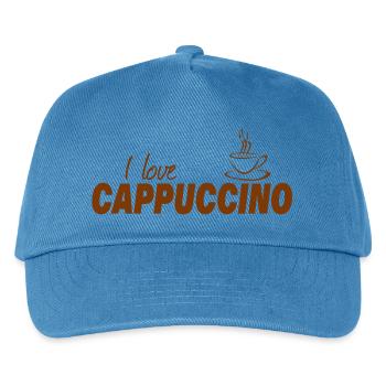 I LOVE CAPPUCCINO - Kinder Basecap - Pfauenblau - Vorne
