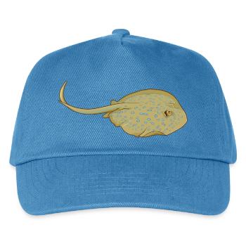 Blaupunktrochen im Cartoon Stil - Kinder Basecap - Pfauenblau - Vorne