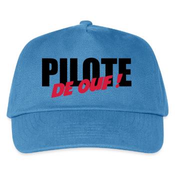 Pilote de ouf ! - Casquette de baseball Enfant - bleu paon - Devant