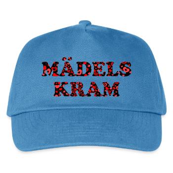 MÄDELS Kram - für Alles was die Frau so braucht - Kinder Basecap - Pfauenblau - Vorne