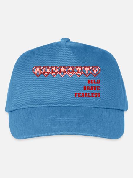 Mutige Ehrliche Herzensbindung Design, Statement - Kinder Basecap - Pfauenblau