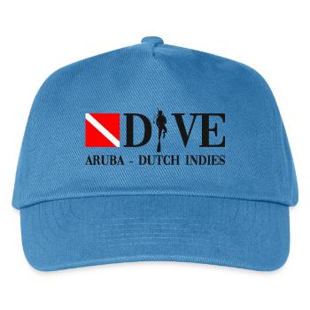 Dive - Aruba - Dutch Indies - Caribbean - Diver - Kids’ Baseball Cap - peacock-blue - Front