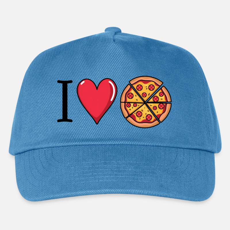 I Love Pizza - Kids’ Baseball Cap - peacock-blue