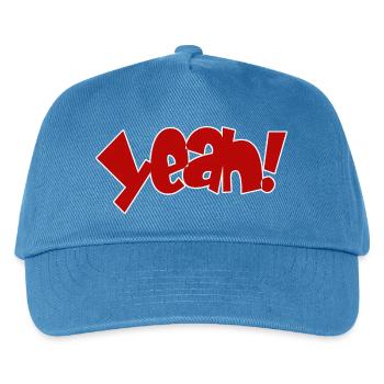 Yeah Cartoon Pop Design - Kinder Basecap - Pfauenblau - Vorne