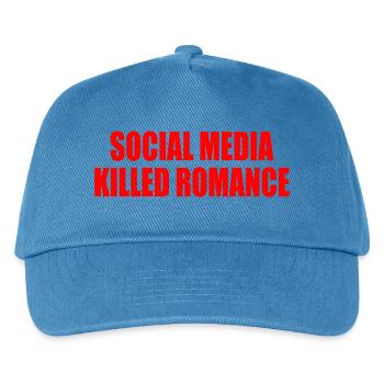social media killed romance - Kids’ Baseball Cap - peacock-blue - Front