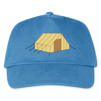 Zelt - Kinder Basecap - Pfauenblau - Vorne