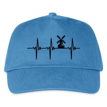 Heartbeat for classic old windmills - Kids’ Baseball Cap - peacock-blue - Front