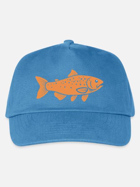 Forelle - Kinder Basecap - Pfauenblau